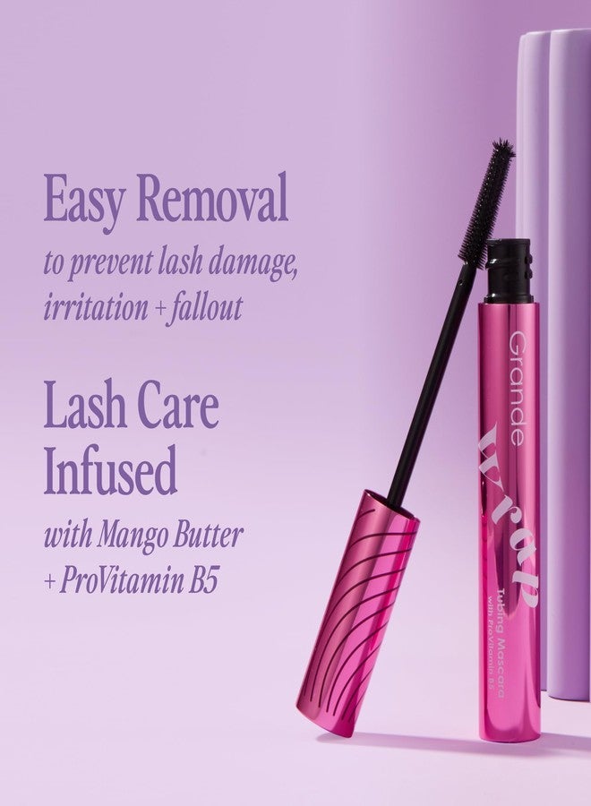 Grande Cosmetics GrandeWRAP Tubing Mascara - Buildable Volume & Length, Lifts, Curls & Separates Lashes, Anti-Smudge, Lightweight, Flake-Free, All Day Wear, Easy Removal, ProVitamin B5 Infused - Black - Image 4